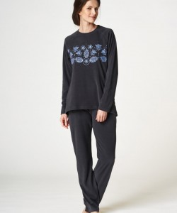 Жіноча тепла флісова піжама / домашній комплект з довгими рукавами Key LHS 983 B22
