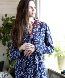 Жіноча коротка бавовняна нічна сорочка / домашня сукня із застібкою на гудзики Key LND 559 B22 Жіноча коротка бавовняна нічна сорочка / домашня сукня із застібкою на гудзики Key LND 559 B22