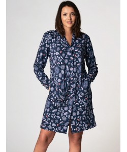 Жіноча коротка бавовняна нічна сорочка / домашня сукня із застібкою на гудзики Key LND 559 B22 Жіноча коротка бавовняна нічна сорочка / домашня сукня із застібкою на гудзики Key LND 559 B22
