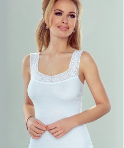 Бавовняна майка з мереживними бретелями Eldar Arietta