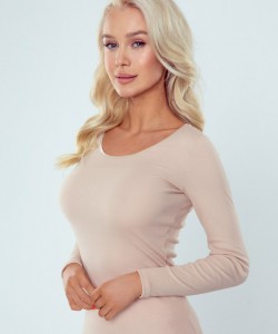 Жіноча бавовняна футболка з довгим рукавом Eldar Irene