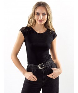 Бавовняна блузка з мереживними плічками Eldar Tosca