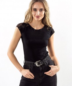 Бавовняна блузка з мереживними плічками Eldar Tosca Бавовняна блузка з мереживними плічками Eldar Tosca