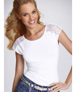 Бавовняна блузка з мереживними плічками Eldar Tosca Бавовняна блузка з мереживними плічками Eldar Tosca