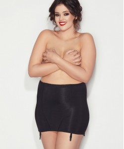 Втягуючий суцільний широкий пояс/спідниця для панчіх Mitex Ira