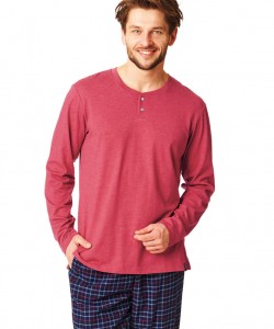 Чоловіча бавовняна піжама / домашній комплект: трикотажна кофта із застібкою на гудзики та картаті фланелеві штани з кишенями Key MNS 451 B22 Чоловіча бавовняна піжама / домашній комплект: трикотажна кофта із застібкою на гудзики та картаті фланелеві штани з кишенями Key MNS 451 B22