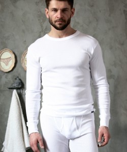 Чоловіча бавовняна футболка з довгим рукавом Key MVD 012 B3