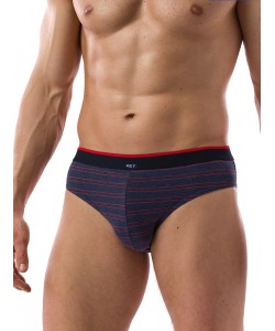 Комплект чоловічих смугастих трусів сліп Key MPP 300 B21 (2 шт.)