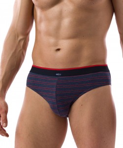 Комплект чоловічих смугастих трусів сліп Key MPP 300 B21 (2 шт.)