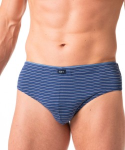 Набір чоловічих трусів сліп з м'якої смугастої бавовни (2 шт різних кольорів) Key MPP 341 A24