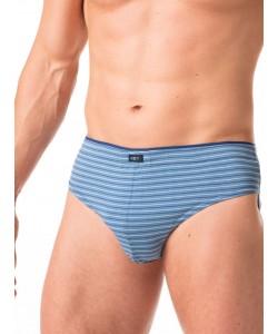 Набір чоловічих трусів сліп з м'якої смугастої бавовни (2 шт різних кольорів) Key MPP 341 A24