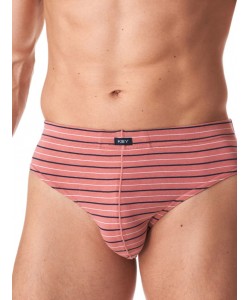 Комплект чоловічих бавовняних трусів брифів у смужку (2 шт синього та червоного кольорів) Key MPP 355 B23