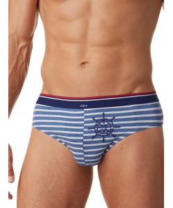 Чоловічі бавовняні смугасті труси брифи (комплект 2 шт. різних кольорів) Key MPP 370 A22