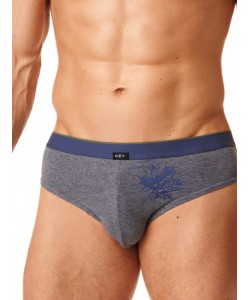 Набір чоловічих бавовняних трусів брифів у спортивному стилі (2 шт зеленого та синього кольорів) Key MPP 397 B22