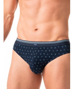 Набір чоловічих трусів сліп з м'якої бавовни з морським візерунком (2 шт. різних кольорів) Key MPP 901 A24