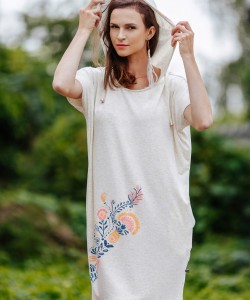 Жіноче стильне домашнє плаття з капюшоном Key LHD 460 A20