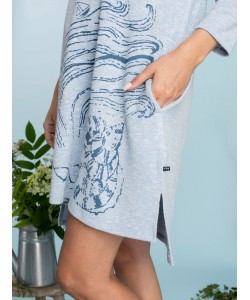 Жіноче модне домашнє плаття з капюшоном Key LHD 711 A20