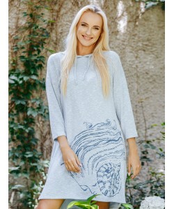 Жіноче модне домашнє плаття з капюшоном Key LHD 711 A20