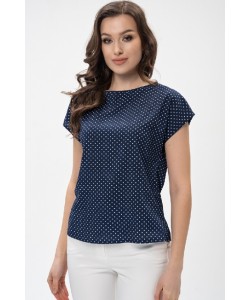 Шовкова блуза Shato 2427 navy blue