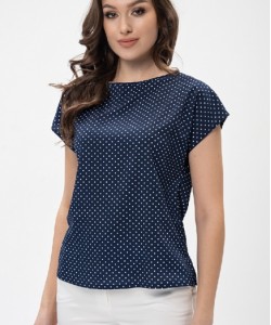 Шовкова блуза Shato 2427 navy blue