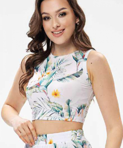 Жіночий топ з віскози Shato 2421/1 flowers 