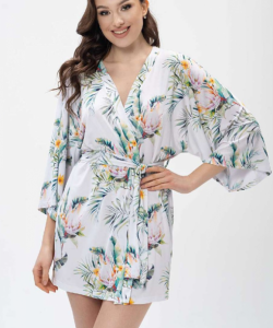 Жіночий халат з ніжної м'якої віскози Shato 2420 flowers 