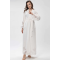 Довгий велюровий халат на бавовняній основі Shato 2431 white 