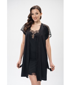 Жіноча сорочка з шовку Армані Shato 2400 black