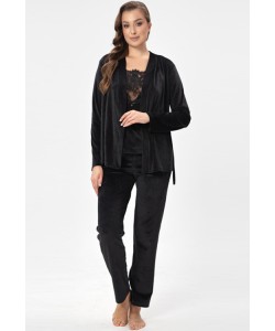 Велюровий комплект трійка Shato 2525  чорний