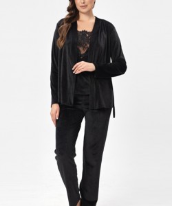 Велюровий комплект трійка Shato 2525  чорний