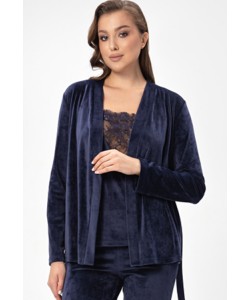 Велюровий комплект трійка Shato 2525 синій